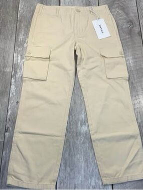 25_Frame Relaxed Utility Pant - Washed Flax (SSENSE Tag) women’s cream color